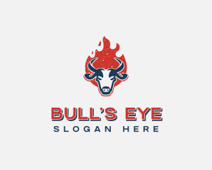 Flaming Bull Bistro logo design