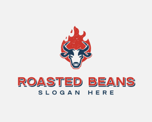 Roasted - Flaming Bull Bistro logo design