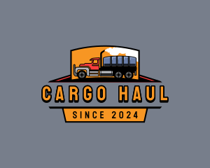 Truck Moving Cargo logo design