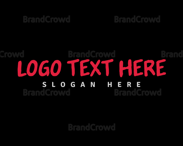 Grungy Thriller Handwritten Wordmark Logo