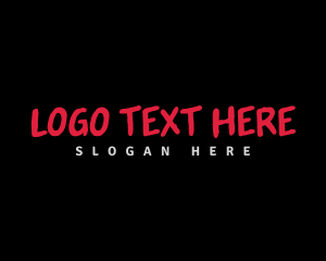 Textured - Grungy Thriller Handwritten Wordmark logo design