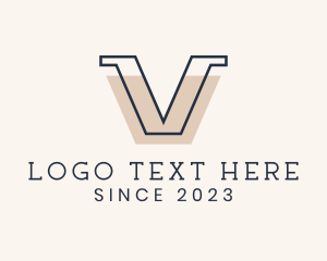 Brand - Generic Marketing Letter V Company logo design