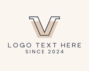 Generic Marketing Letter V Company logo design