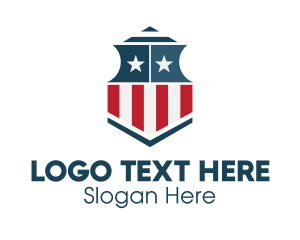 Patriotic - American Defense Shield logo design