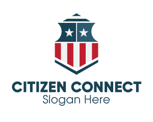 Citizenship - American Defense Shield logo design