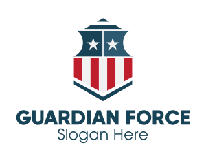 Police - American Defense Shield logo design