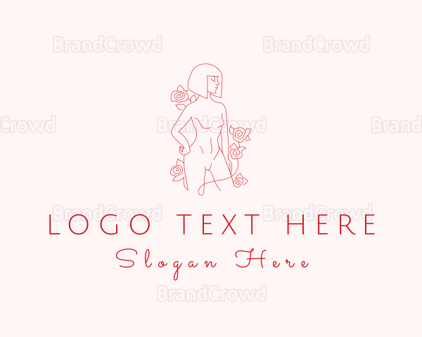 Rose Woman Body Logo