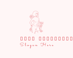 Sexy - Rose Woman Body logo design