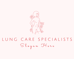 Rose Woman Body logo design