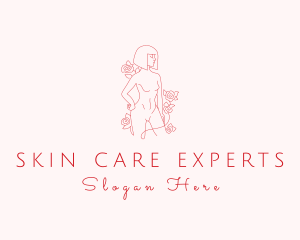 Rose Woman Body logo design