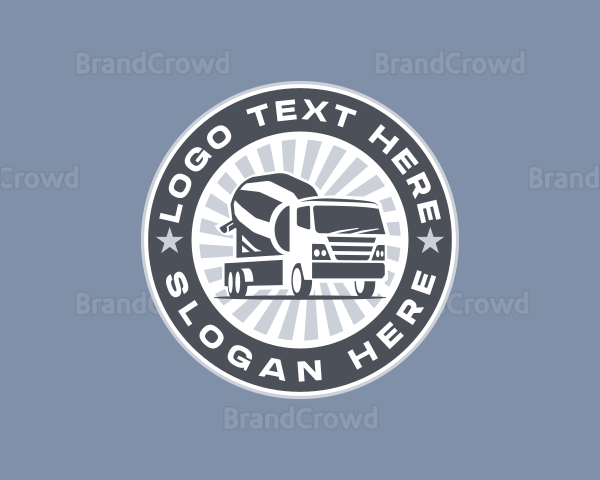 Concrete Truck Vehicle Logo