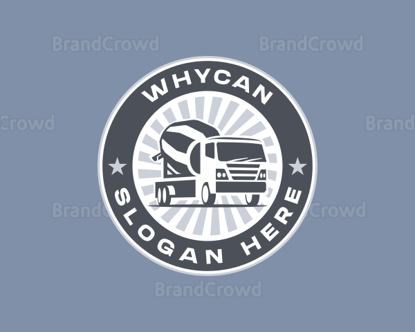 Concrete Truck Vehicle Logo