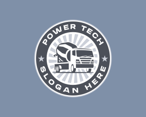 Truckload - Concrete Truck Vehicle logo design