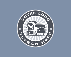 Concrete Truck Vehicle logo design