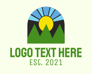 Eco Park - Sunset Nature Park logo design