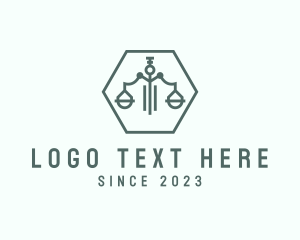 Corporate - Hexagon Judiciary Scale logo design