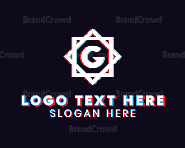 Glitchy Business Letter G Logo