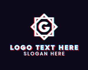 Cyber Cafe - Glitchy Business Letter G logo design