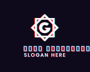 Online - Glitchy Business Letter G logo design