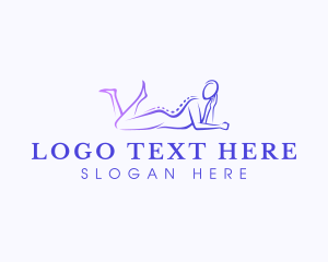 Massage - Woman Spa Massage logo design