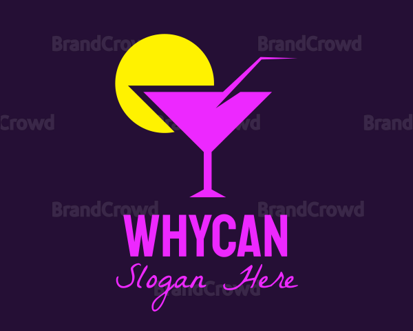 Purple Cocktail Bar Logo
