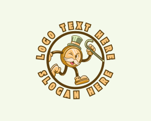 Trade - Money Coin Mascot logo design