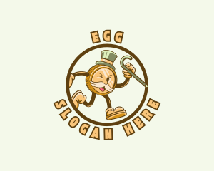 Ewallet - Money Coin Mascot logo design