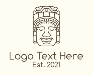 Babushka - Mayan Stone Sculpture logo design