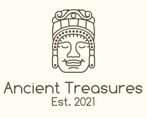 Mayan Stone Sculpture logo design