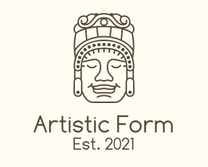 Sculpture - Mayan Stone Sculpture logo design