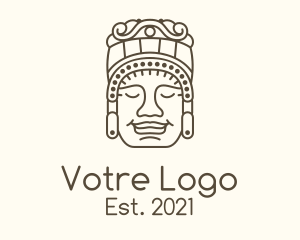 Tourism - Mayan Stone Sculpture logo design