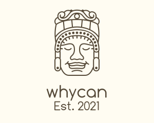 Quetzalcoatl - Mayan Stone Sculpture logo design