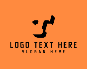 Construction - Negative Shadow Letter T logo design