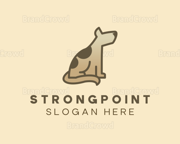 Brown Canine Dog Logo