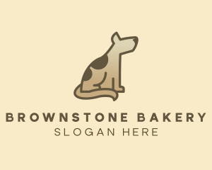 Brown Canine Dog logo design