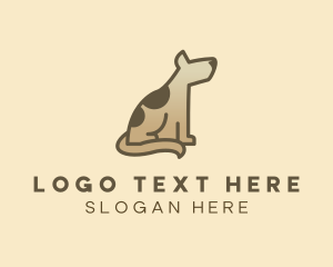 Veterinarian - Brown Canine Dog logo design