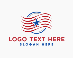 Veteran - American Flag Veteran logo design