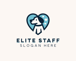 Beagle - Heart Beagle Dog logo design