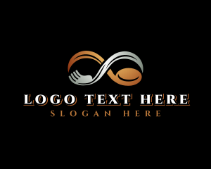 Red Fork - Spoon Fork Kitchen Infinity logo design