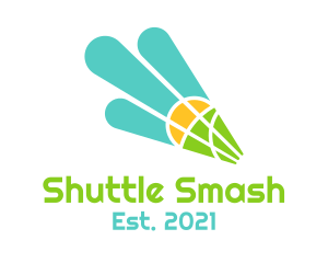 Badminton - Shuttlecock Abstract Scenery logo design