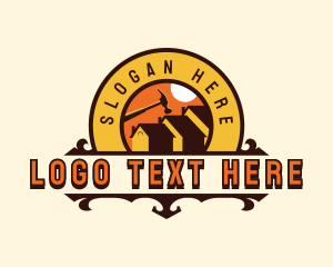 Tradesman - Hammer Roof  Builder logo design
