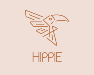 Winged Tribal Toucan  Logo