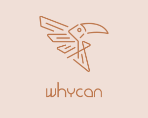 Winged Tribal Toucan  Logo