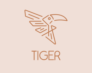 Aviary - Winged Tribal Toucan logo design