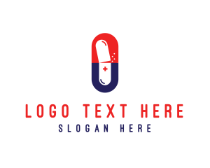 Pharmacy Pill Letter O logo design