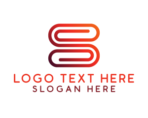 Written - Letter S Paper Clip logo design