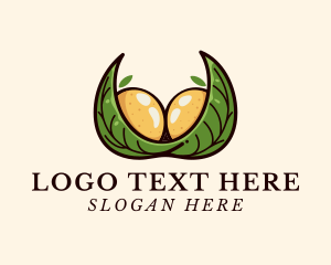 Naughty - Erotic Lemon Boobs logo design