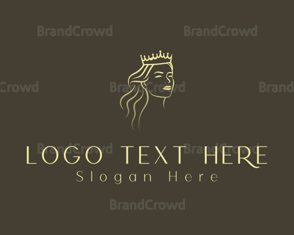 Hair Woman Crown Logo