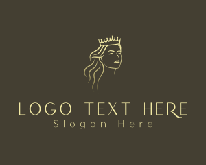 Skincare - Hair Woman Crown logo design