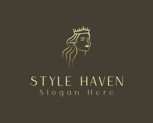 Hair Woman Crown Logo